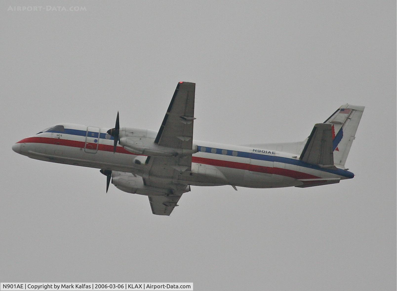 N901AE, Saab 340B C/N 340B-401, American Eagle SAAB 340B, 25R departure KLAX.