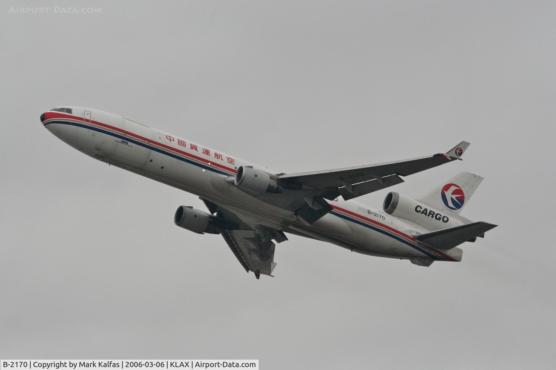 B-2170, 1991 McDonnell Douglas MD-11F C/N 48461, China Eastern Cargo MD-11F, 25R departure KLAX.