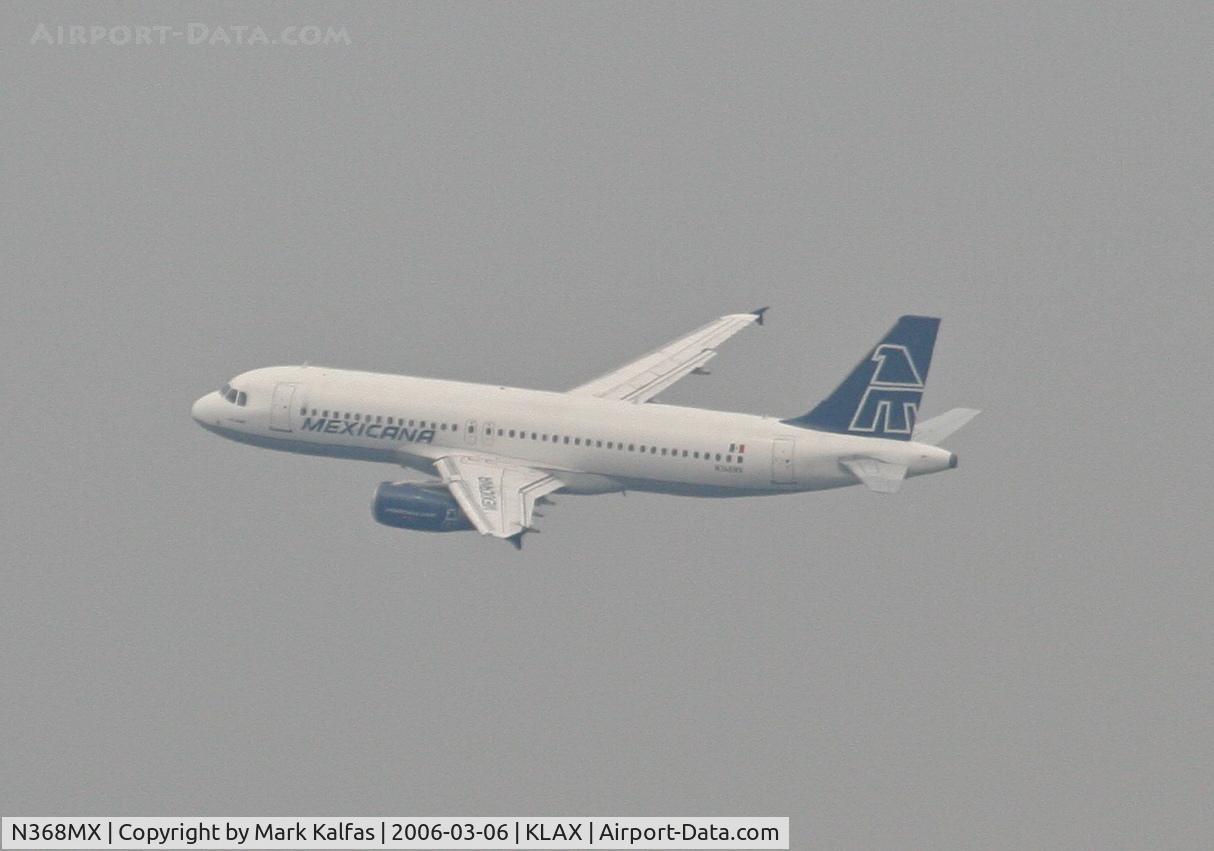 N368MX, 1992 Airbus A320-231 C/N 368, Mexicana A320-231, 24L departure KLAX.