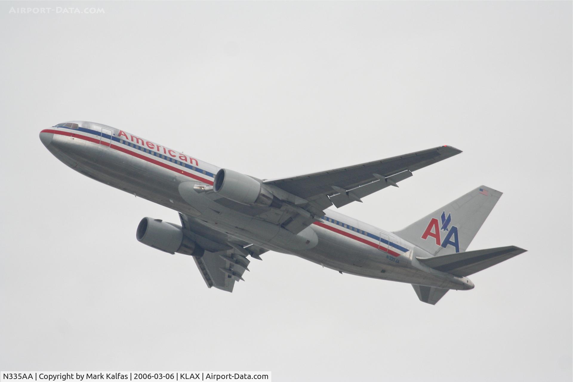 N335AA, 1987 Boeing 767-223 C/N 22333, American Airlines Boeing 767-223, 25R departure KLAX.