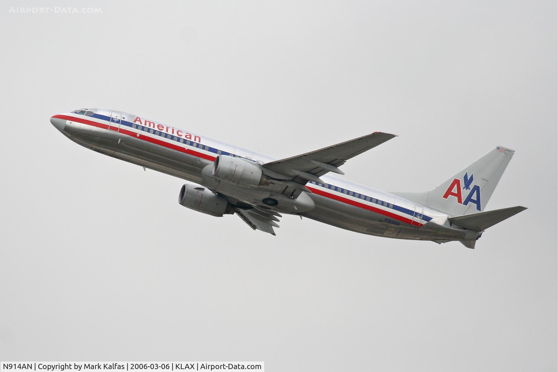N914AN, 1999 Boeing 737-823 C/N 29515, American Airlines Boeing 737-823, 25R departure KLAX.
