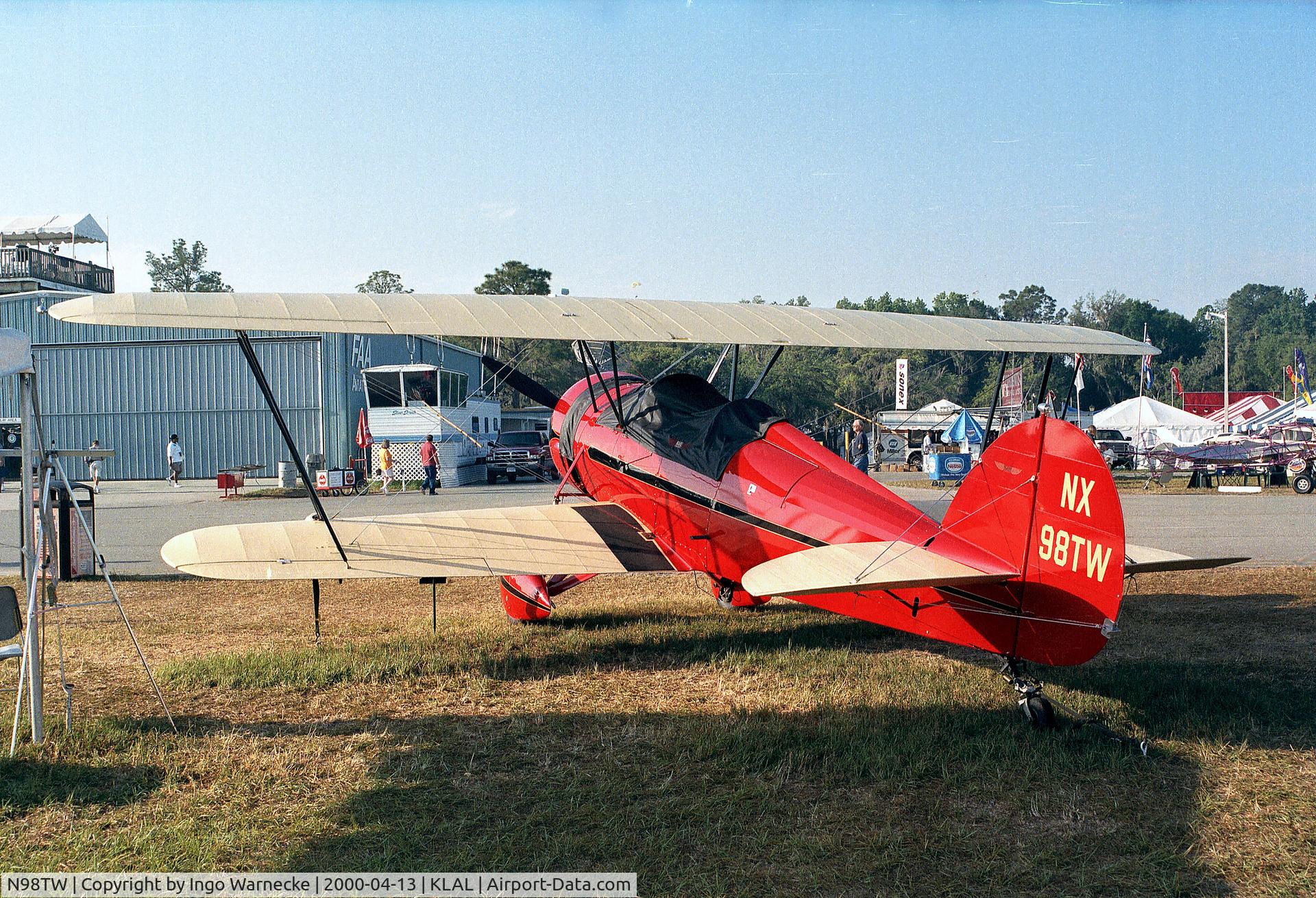 N98TW, 1999 WACO Taperwing T-10 Replica C/N 2502, Rare Aircraft Taperwing T-10 at 2000 Sun 'n Fun, Lakeland FL