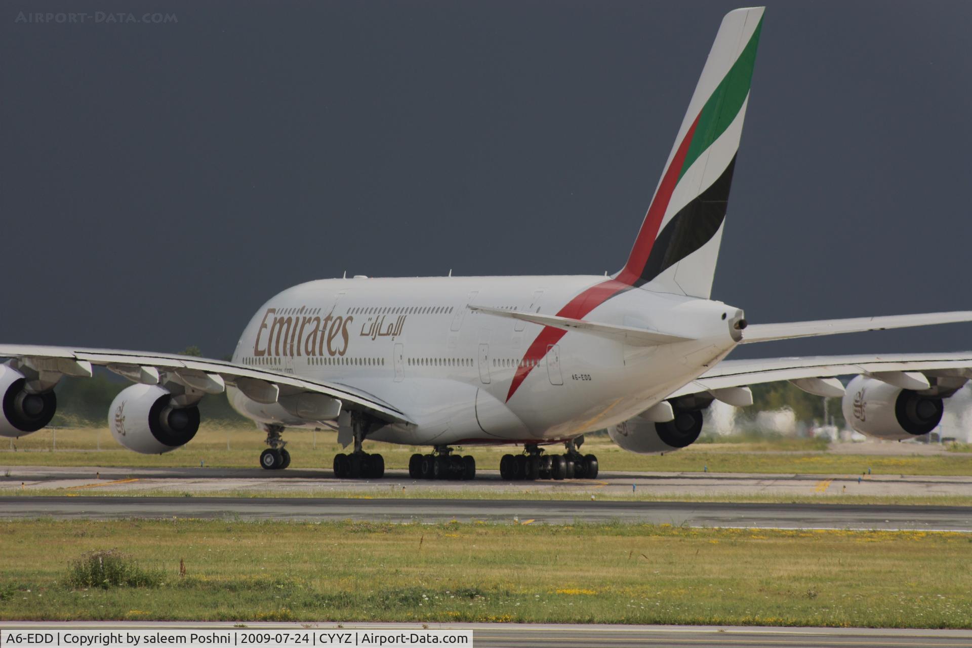A6-EDD, 2008 Airbus A380-861 C/N 020, Emirates 241 arriving runway 23