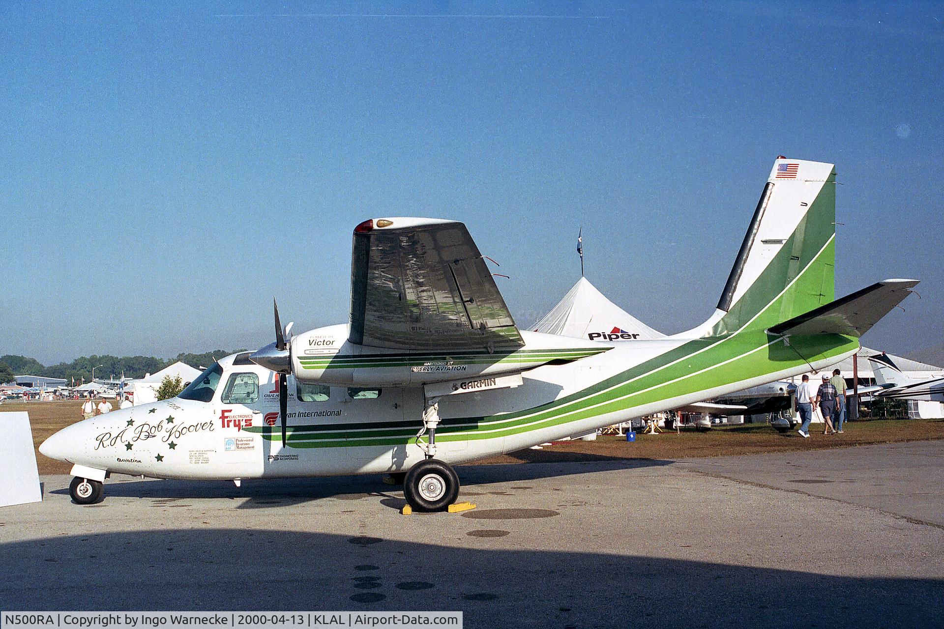 N500RA, 1972 Rockwell 500S Shrike Commander C/N 3127, Bob Hoover's Aero Commander 500 S Shrike Commander at 2000 Sun 'n Fun, Lakeland FL