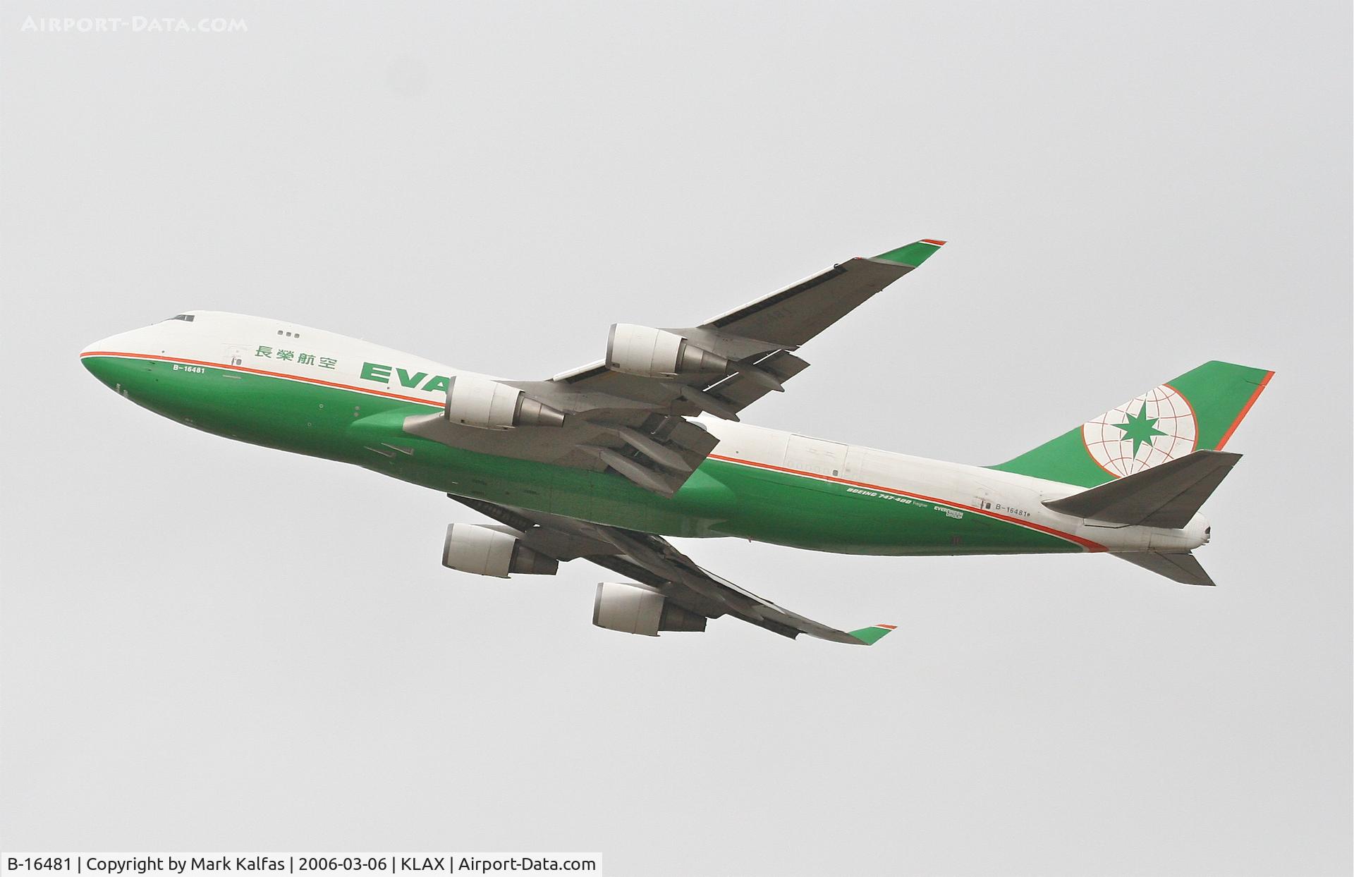 B-16481, Boeing 747-45EF (SCD) C/N 30607, EVA Boeing 747-45EF, 25L departure KLAX.