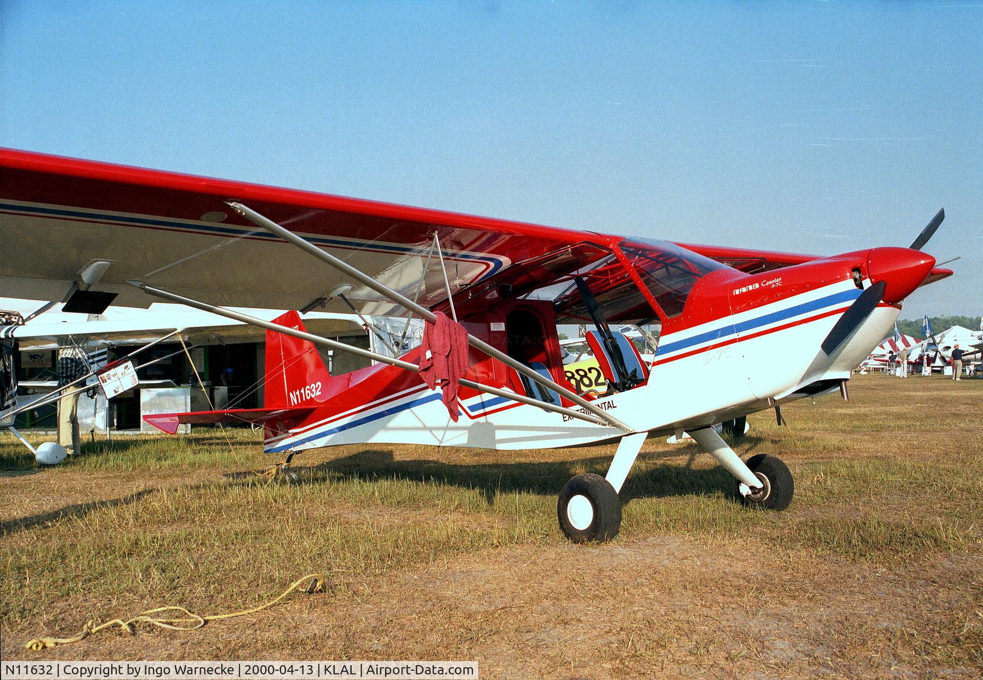 N11632, 1996 Rans S-7C Courier C/N C0796-002, Rans (Schlitter) S-7C at 2000 Sun 'n Fun, Lakeland FL