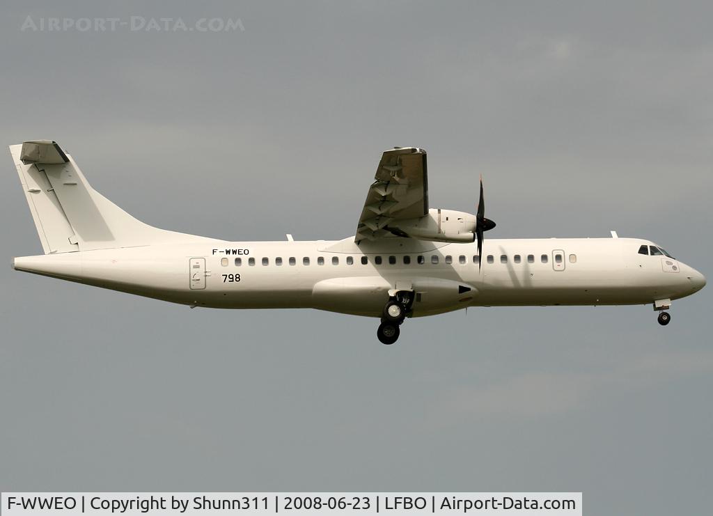 F-WWEO, 2008 ATR 72-212A C/N 798, C/n 0798 - For TRIP Linhas Aereas as PP-PTM