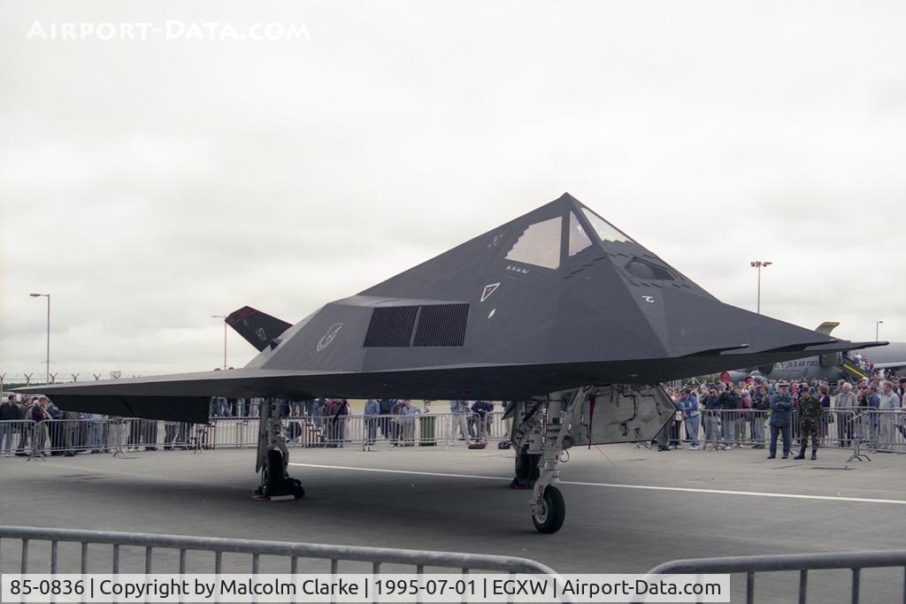 85-0836, 1985 Lockheed F-117A Nighthawk C/N A.4058, Lockheed F-117A Nighthawk at RAF Waddington's Air Show in 1995.