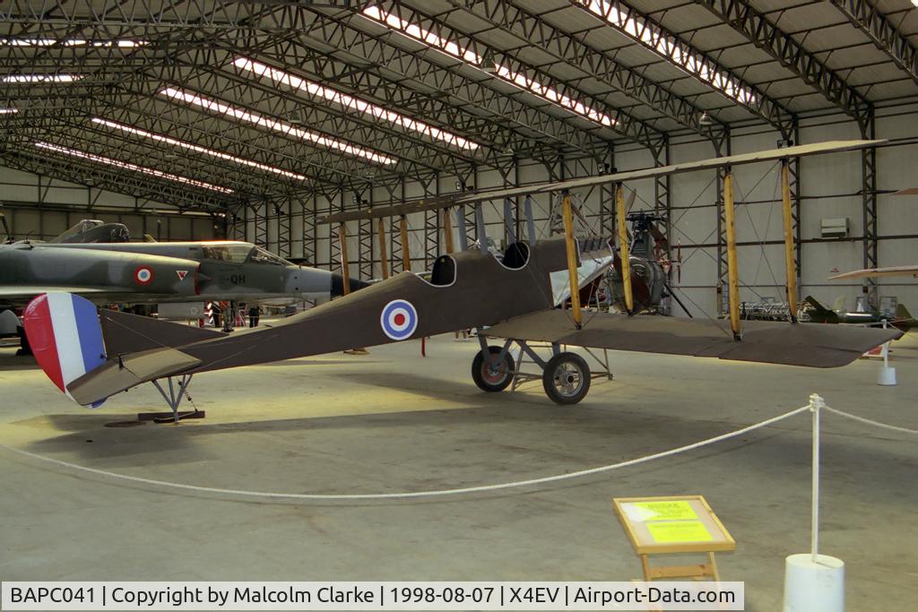 BAPC041, 1962 Royal Aircraft Factory BE-2c Replica C/N BAPC.41, Royal Aircraft Factory Be2c replica at The Yorkshire Air Museum, Elvington, North Yorkshire in 1998.
