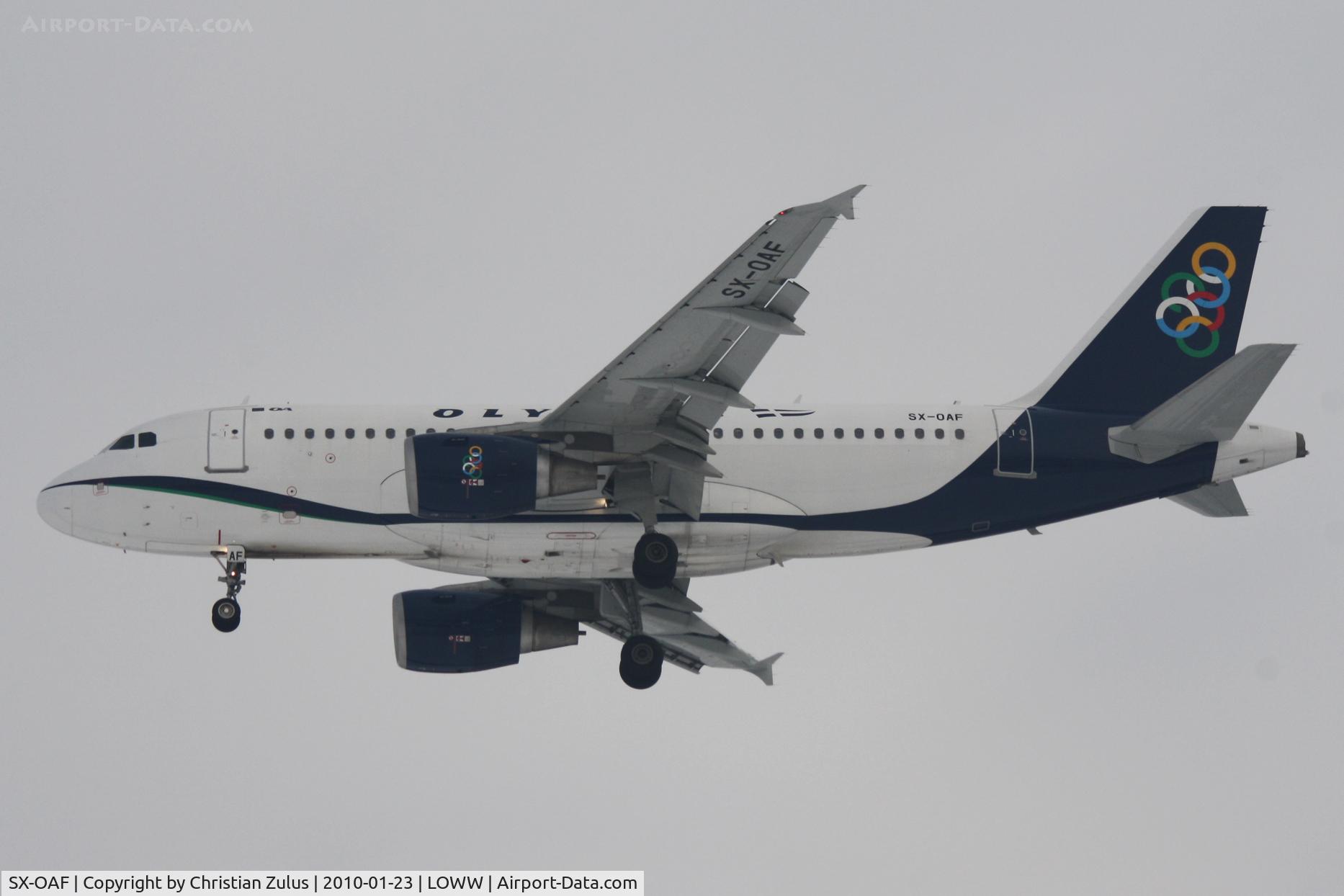 SX-OAF, 2009 Airbus A319-112 C/N 3895, Olympic