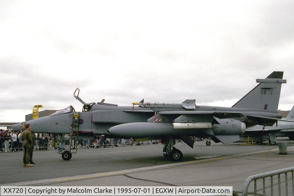 XX720, 1974 Sepecat Jaguar GR.1A C/N S.17, Sepecat Jaguar GR1A at RAF Waddington's Air Show in 1995.