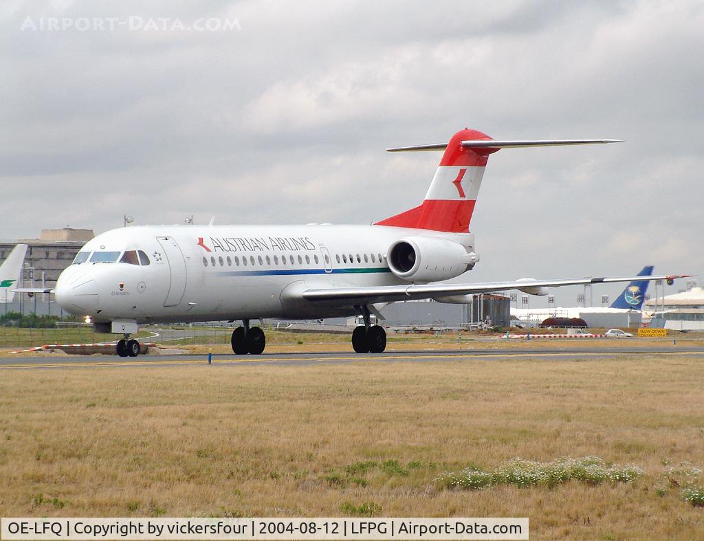OE-LFQ, 1996 Fokker 70 (F-28-0070) C/N 11568, Austrian Airlines