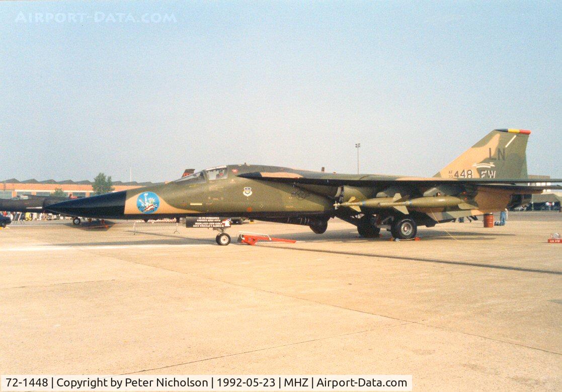 72-1448, 1972 General Dynamics F-111F Aardvark C/N E2-78, 