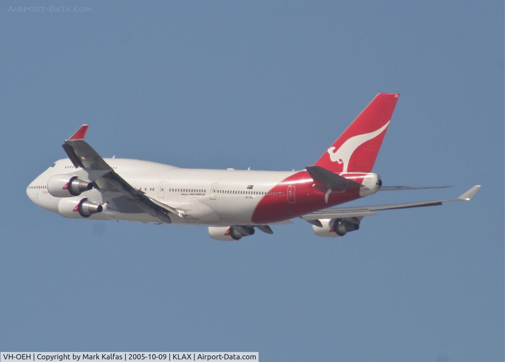 VH-OEH, 2003 Boeing 747-438/ER C/N 32912, Qantas Boeing 747-438, 24L departure KLAX.
