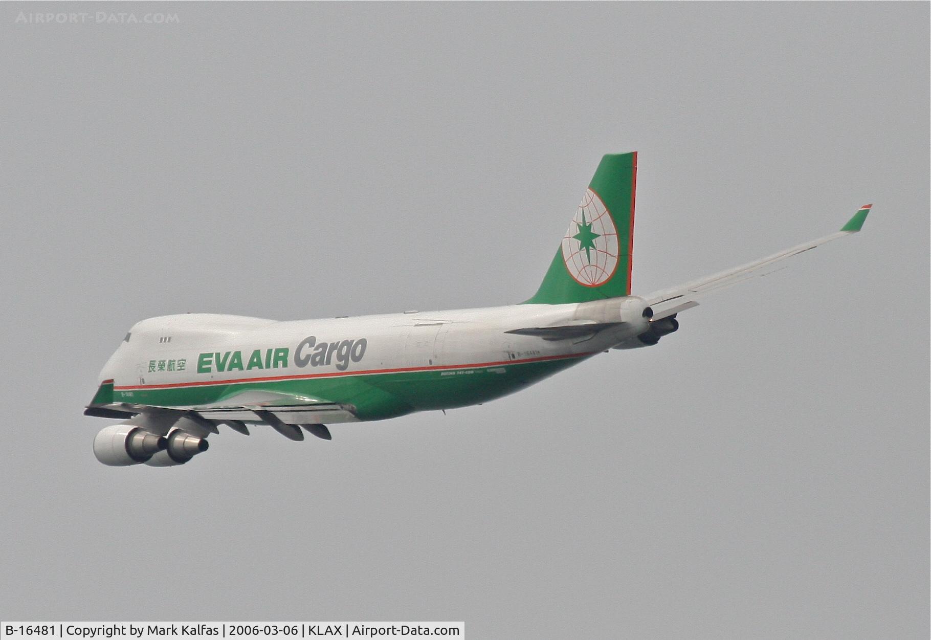 B-16481, Boeing 747-45EF (SCD) C/N 30607, EVA AIR CARGO Boeing 747-45EF, 25L departure KLAX.