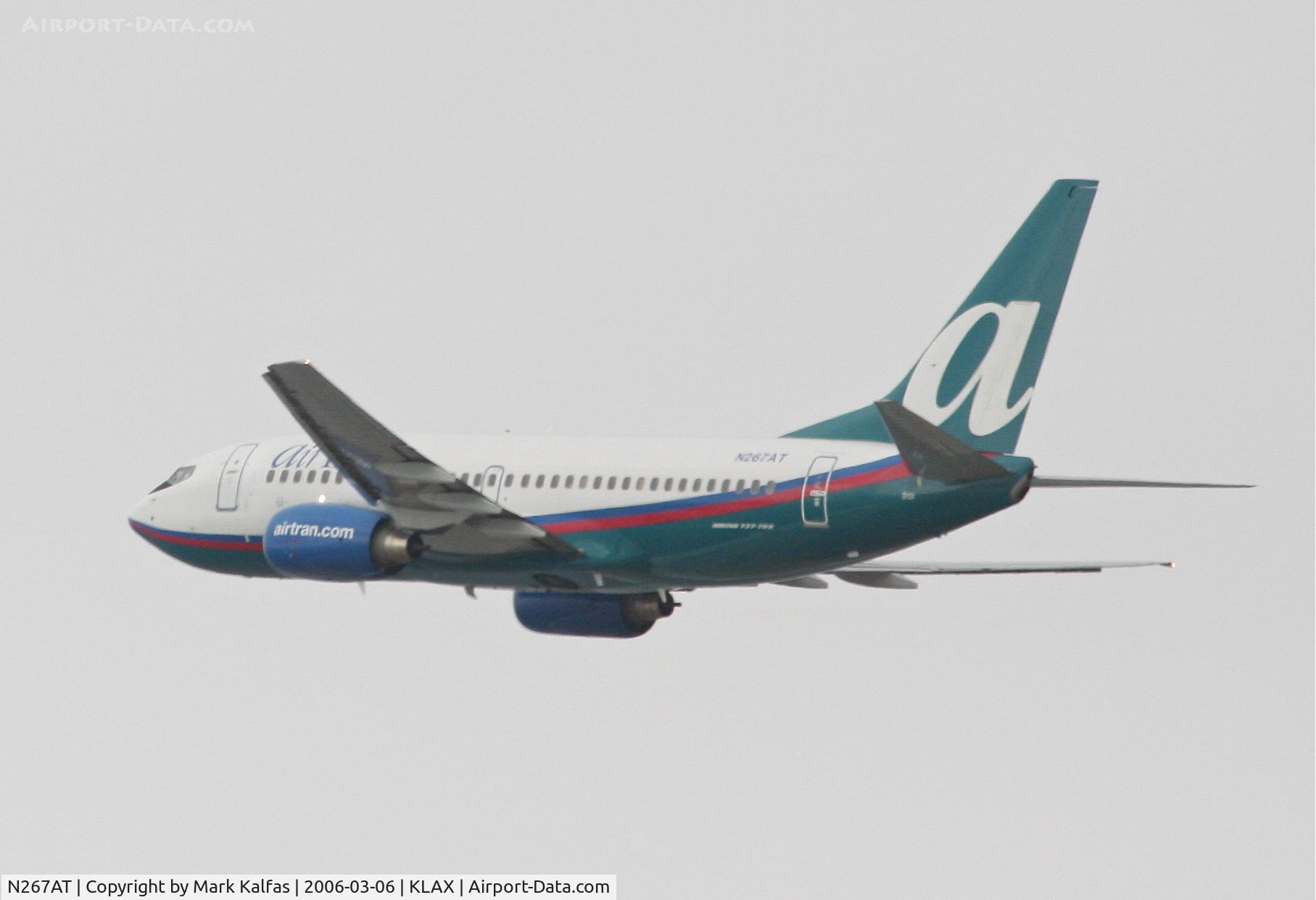 N267AT, 2005 Boeing 737-7BD C/N 33919, AirTran Boeing 737-7BD, 25R departure KLAX.