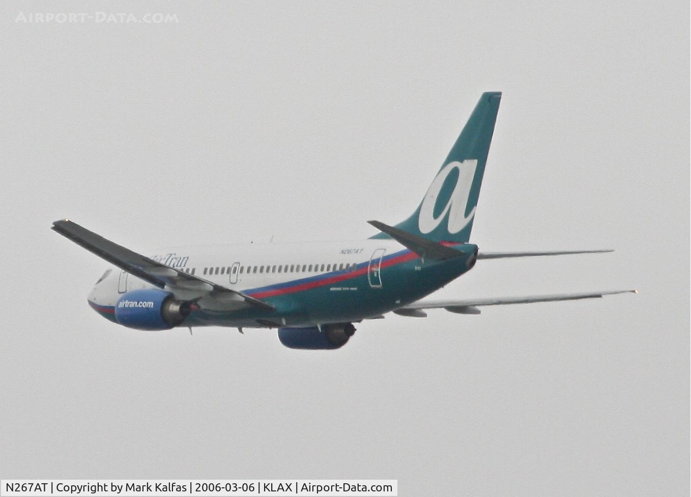 N267AT, 2005 Boeing 737-7BD C/N 33919, AirTran Boeing 737-7BD, 25R departure KLAX.