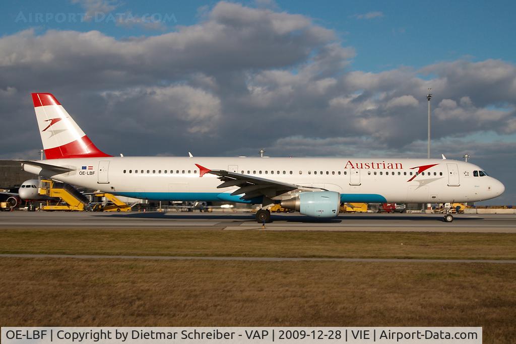 OE-LBF, 2001 Airbus A321-211 C/N 1458, Austrian Airlines Airbus 321