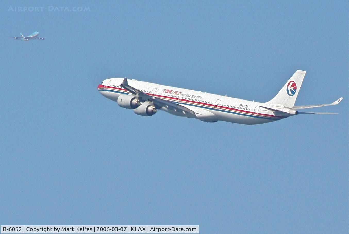 B-6052, 2003 Airbus A340-642 C/N 514, China Eastern A340-642 , 24L departure KLAX.