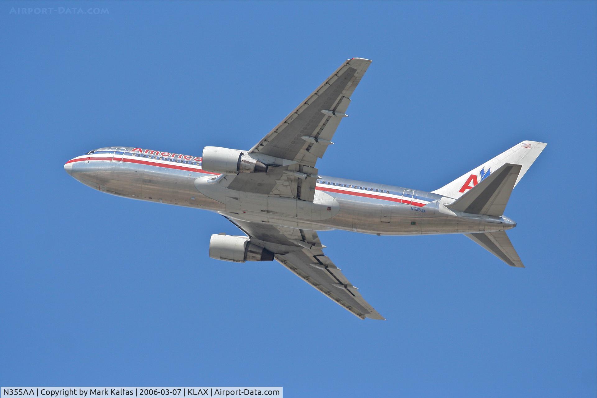 N355AA, 1988 Boeing 767-323/ER C/N 24036, American Airlines Boeing 767-323, 25R departure KLAX.