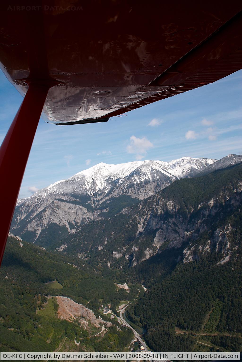 OE-KFG, 1966 Cessna 182J Skylane C/N 18257234, Its cold in an aircraft without a door installed. But its funny also