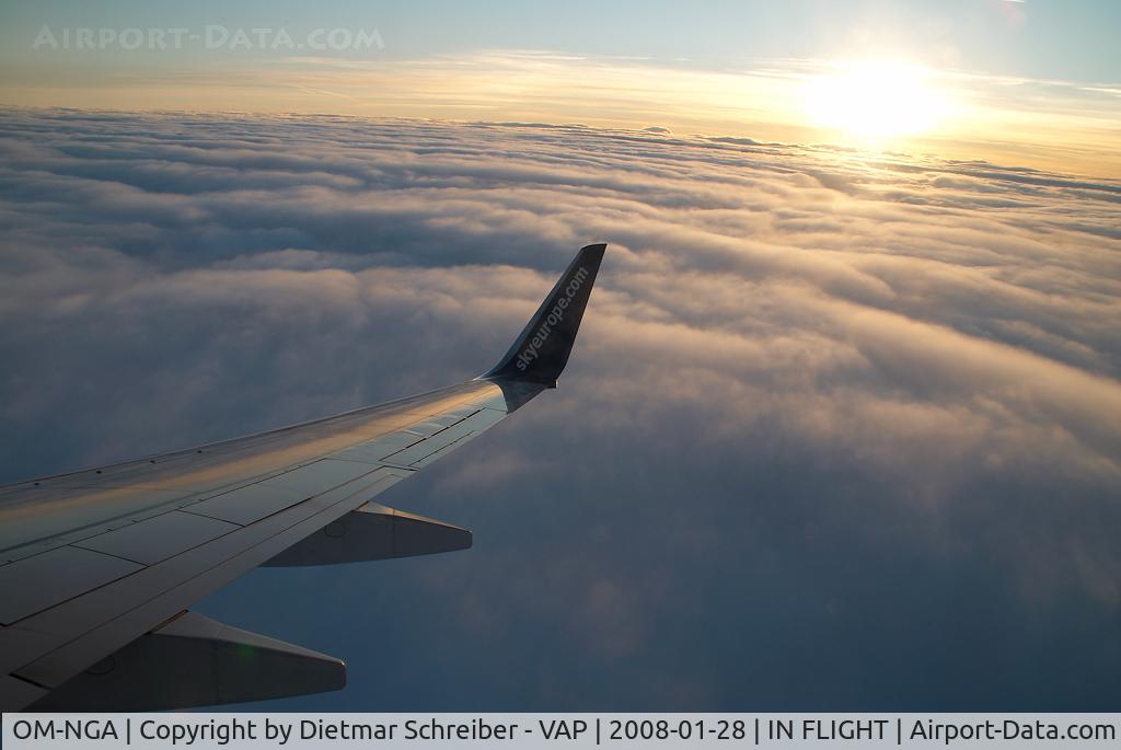 OM-NGA, 2006 Boeing 737-76N C/N 32684, enroute BCN - VIE