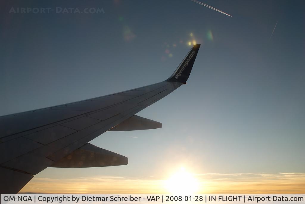 OM-NGA, 2006 Boeing 737-76N C/N 32684, enroute BCN - VIE