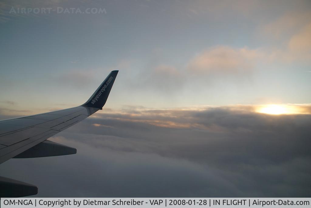 OM-NGA, 2006 Boeing 737-76N C/N 32684, enroute BCN - VIE