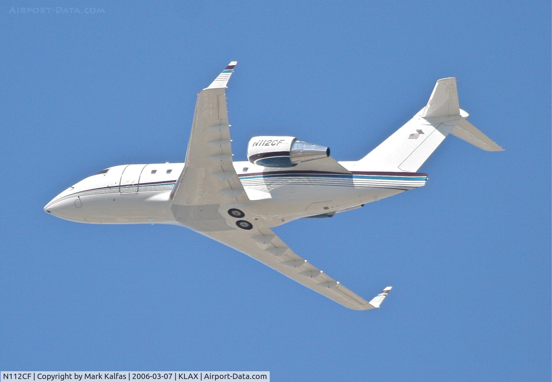 N112CF, 2001 Bombardier Challenger 604 (CL-600-2B16) C/N 5509, Suntrust Leasing Corp Bombardier CL-600-2B16, 25L departure KLAX.