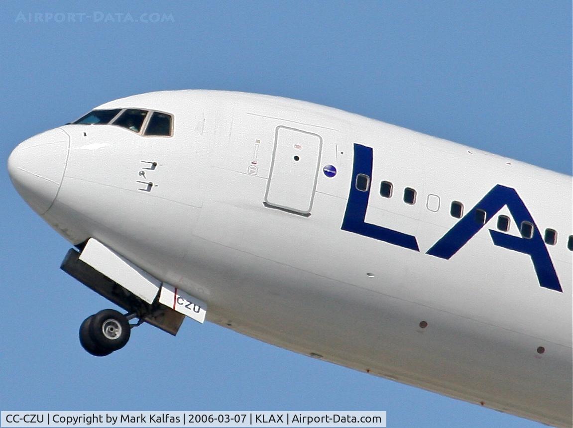 CC-CZU, 1998 Boeing 767-316/ER C/N 29229, LAN Airlines Boeing 767-316/ER  CC-CZU, 25R departure KLAX