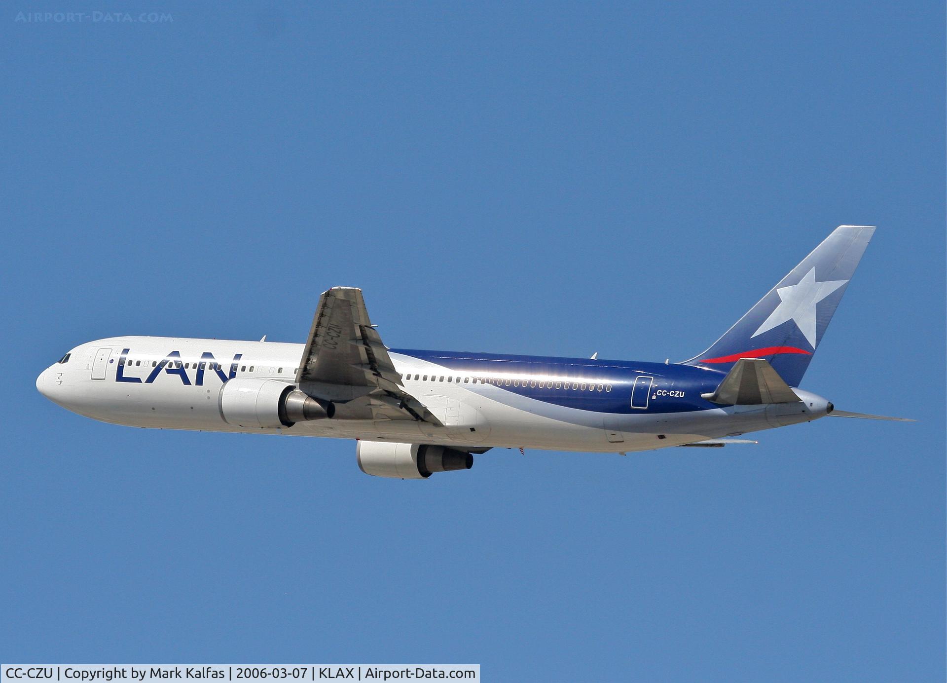 CC-CZU, 1998 Boeing 767-316/ER C/N 29229, LAN Airlines Boeing 767-316/ER  CC-CZU, 25R departure KLAX
