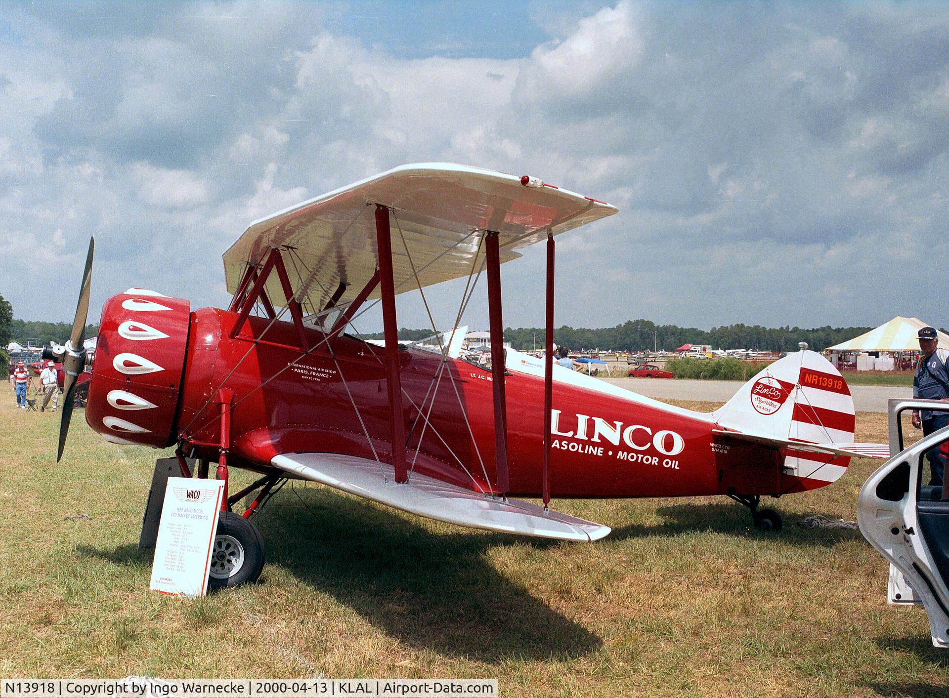 N13918, 1929 Waco ATO C/N A-118, Waco ATO at Sun 'n Fun 2000, Lakeland FL