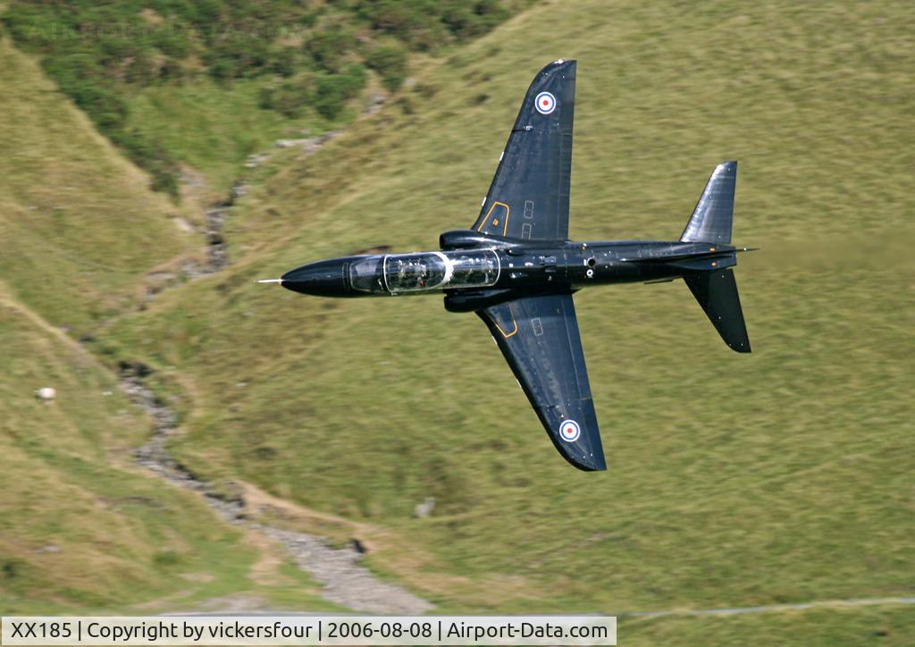 XX185, 1977 Hawker Siddeley Hawk T.1 C/N 032/312032, Royal Air Force Hawk T1 (c/n 312032). Operated by 208 (R) Squadron. M6 Pass, Cumbria.