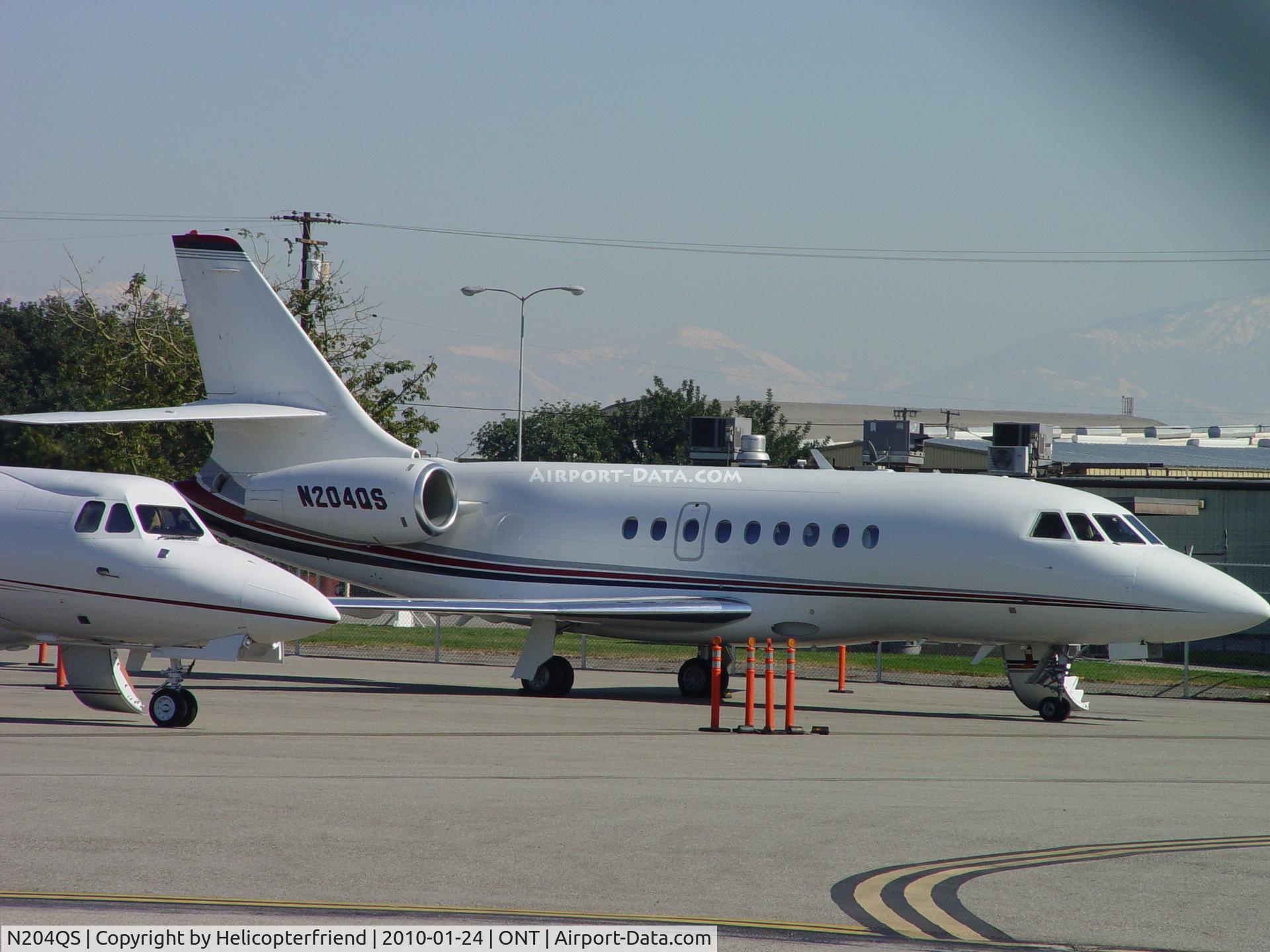 N204QS, 1999 Dassault Falcon 2000 C/N 104, Parked at Ontario Airport