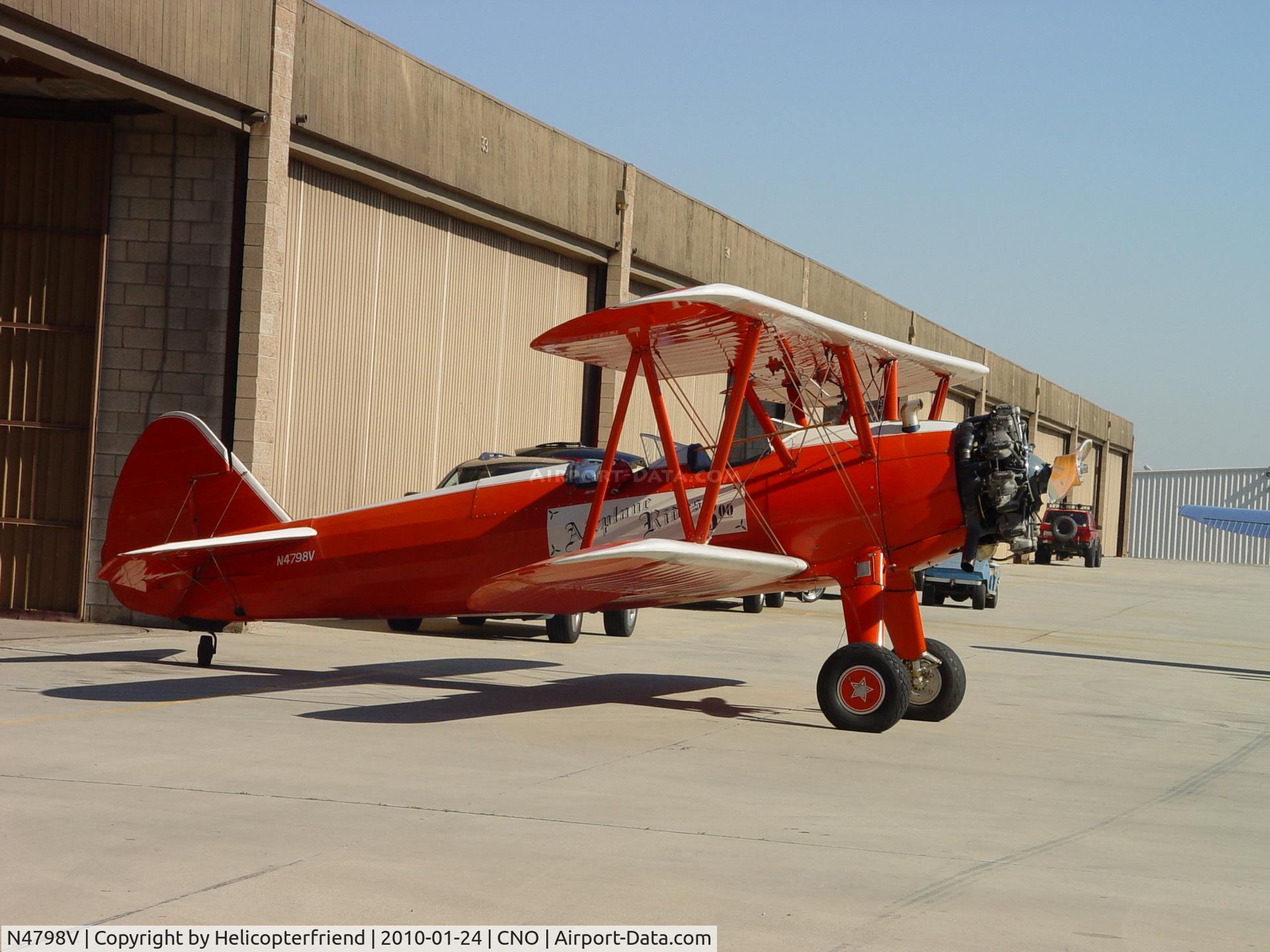 N4798V, 1943 Boeing E75 C/N 75-5086, Just finished a flight and resting before going in the hangar