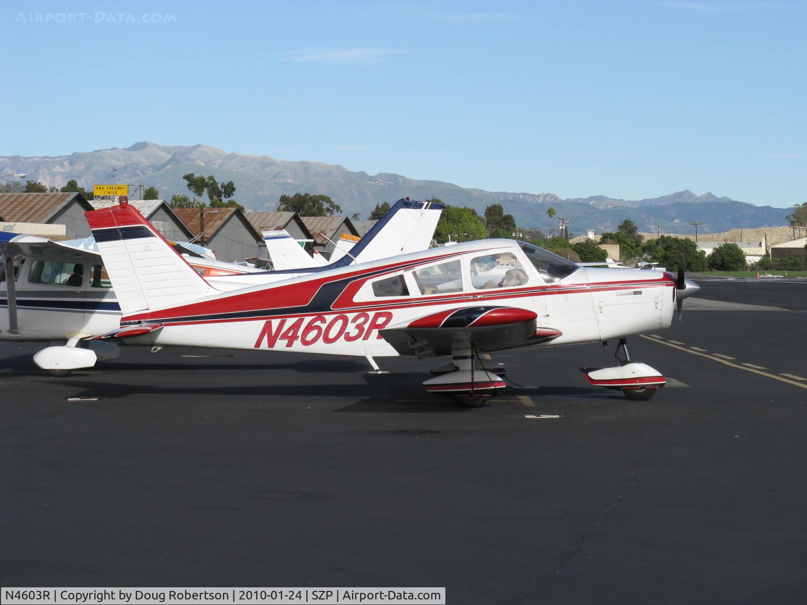 N4603R, 1965 Piper PA-28-140 Cherokee C/N 28-21351, 1965 Piper PA-28-140 CHEROKEE, Lycoming 0-320-E2A 150 Hp