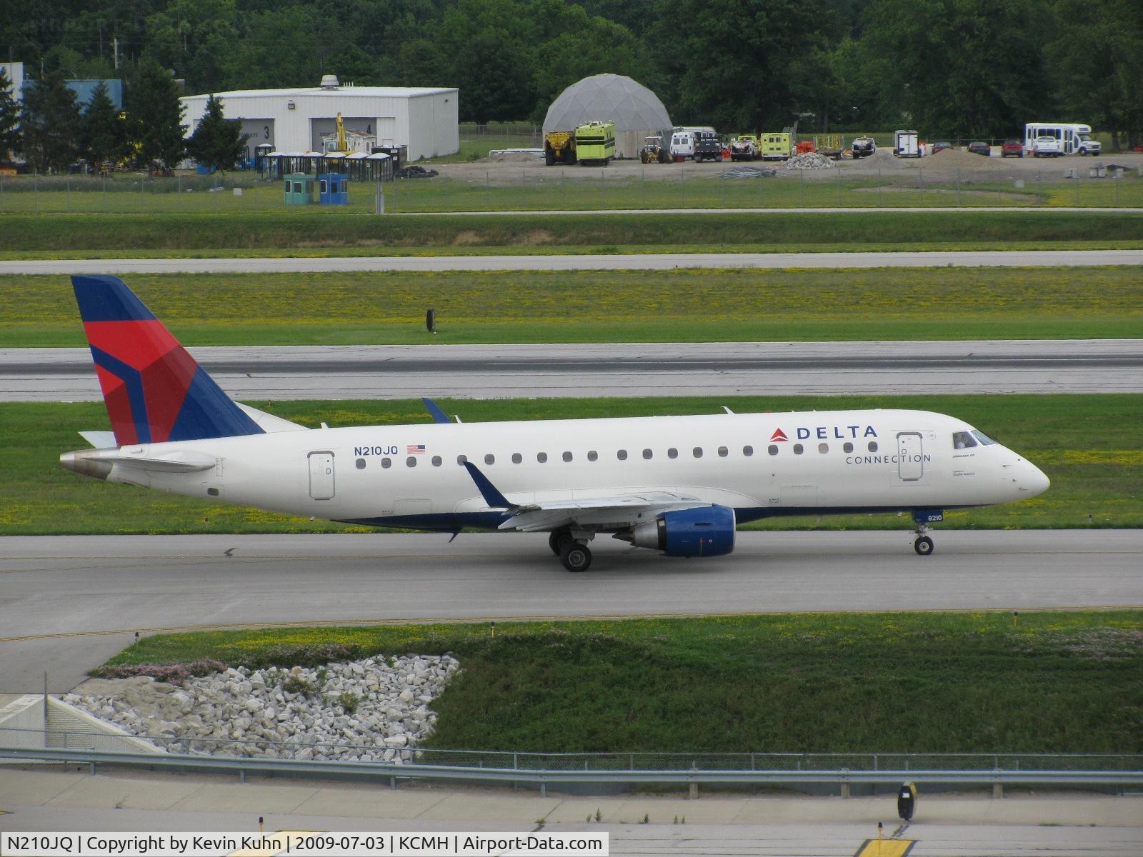 N210JQ, 2008 Embraer 175LR (ERJ-170-200LR) C/N 17000260, Mercury heading out