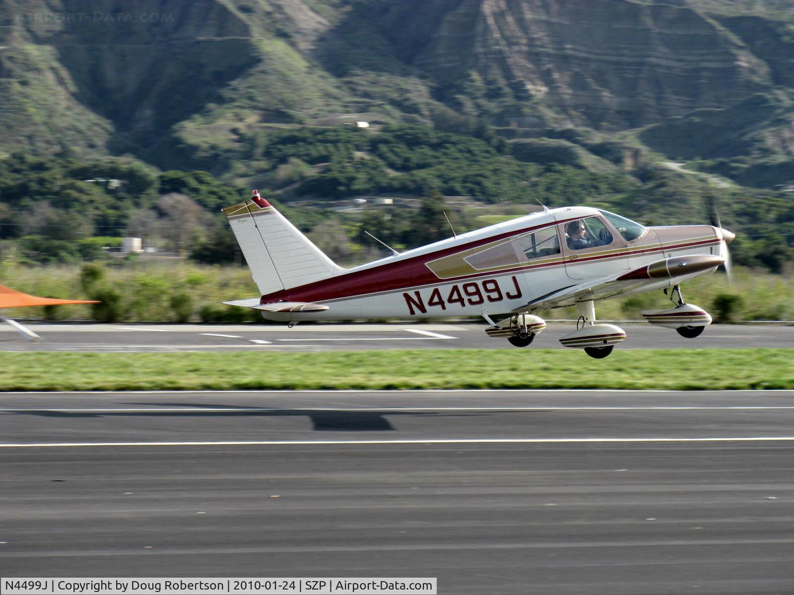 N4499J, 1967 Piper PA-28-140 Cherokee C/N 28-22920, 1967 Piper PA-28-140, Lycoming O-320-E2A 150 Hp, takeoff climb Rwy 22