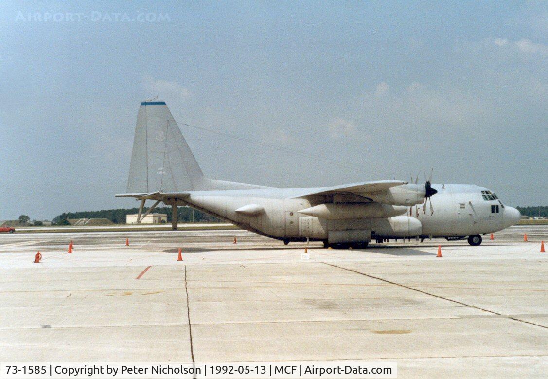 73-1585, 1973 Lockheed EC-130H Compass Call C/N 382-4547, Compass Call Hercules seen at MacDill AFB in May 1992.