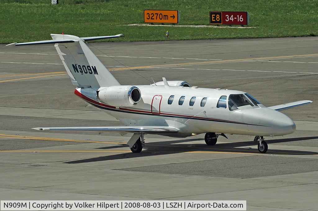 N909M, 1998 Cessna 525 CitationJet CJ1 C/N 525-0249, at zrh