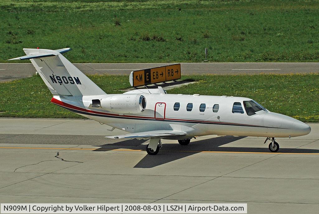 N909M, 1998 Cessna 525 CitationJet CJ1 C/N 525-0249, at zrh