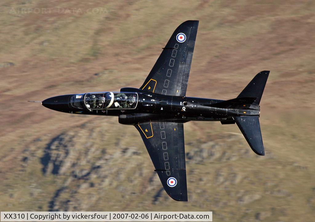 XX310, 1980 Hawker Siddeley Hawk T.1W C/N 145/312135, Royal Air Force. Operated by 208 (R) Squadron. Thirlmere, Cumbria.