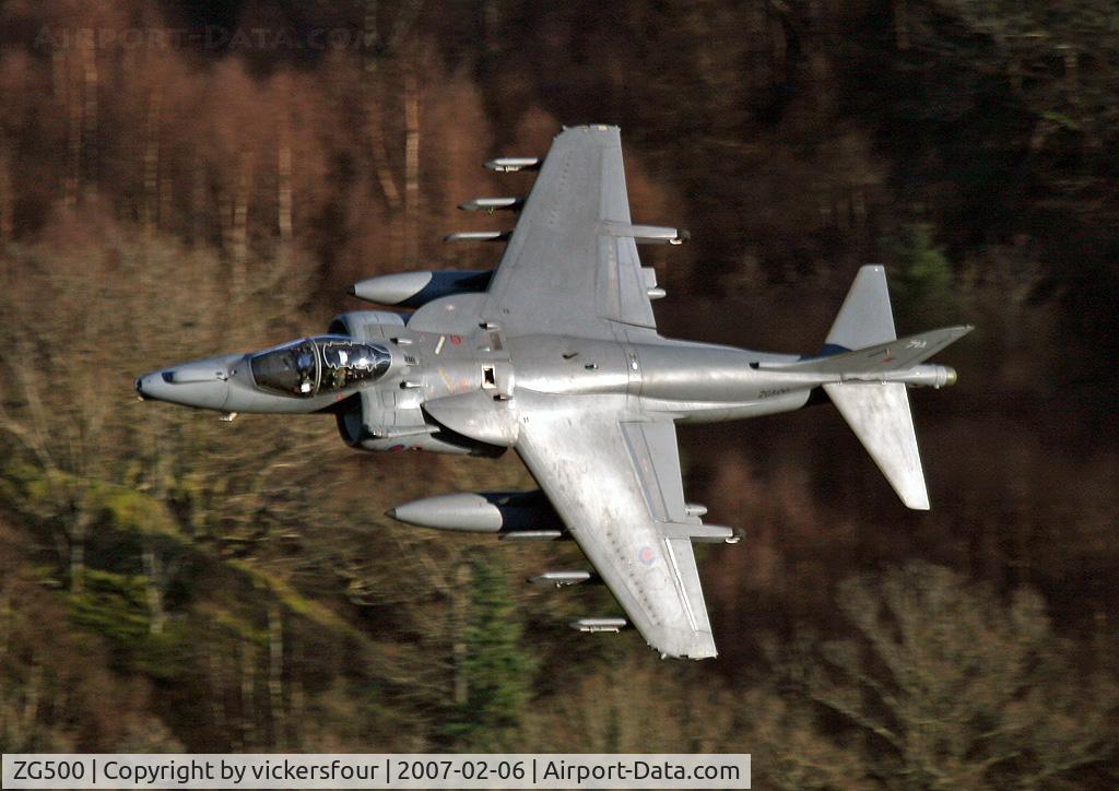ZG500, British Aerospace Harrier GR.9 C/N P71, Royal Air Force Harrier GR9A (c/n P71). Operated by the Cottesmore Wing, coded '71A'. Thirlmere, Cumbria.