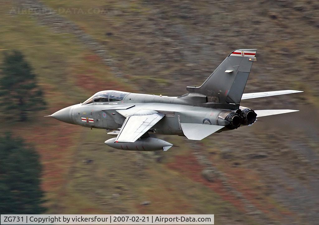 ZG731, 1990 Panavia Tornado F.3 C/N 841/AS126/3408, Royal Air Force. Operated by 41 (R) Squadron. Dunmail Raise, Cumbria.
