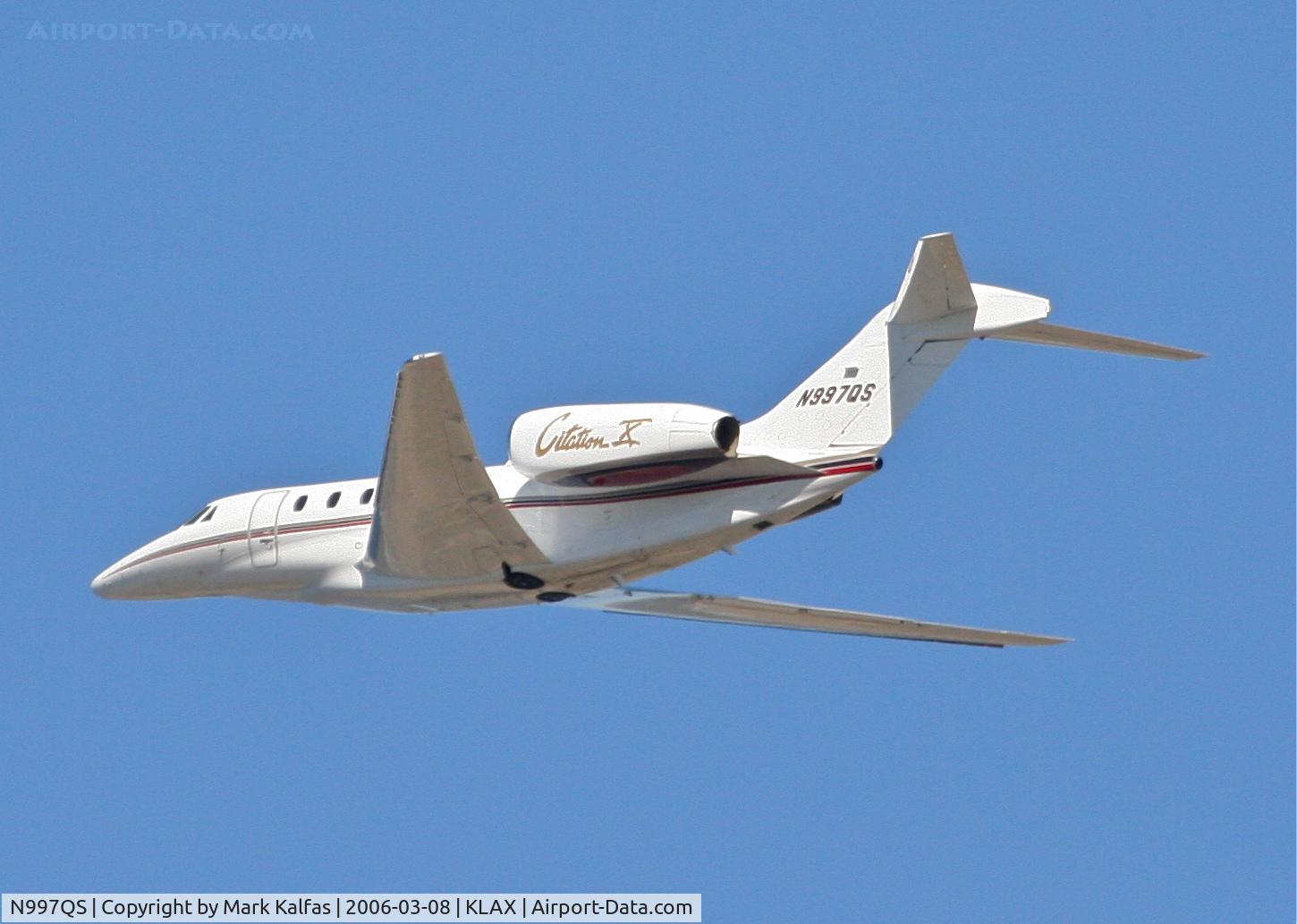 N997QS, 2002 Cessna 750 Citation X C/N 750-0208, Cessna 750 Citation X, 25L departure KLAX.