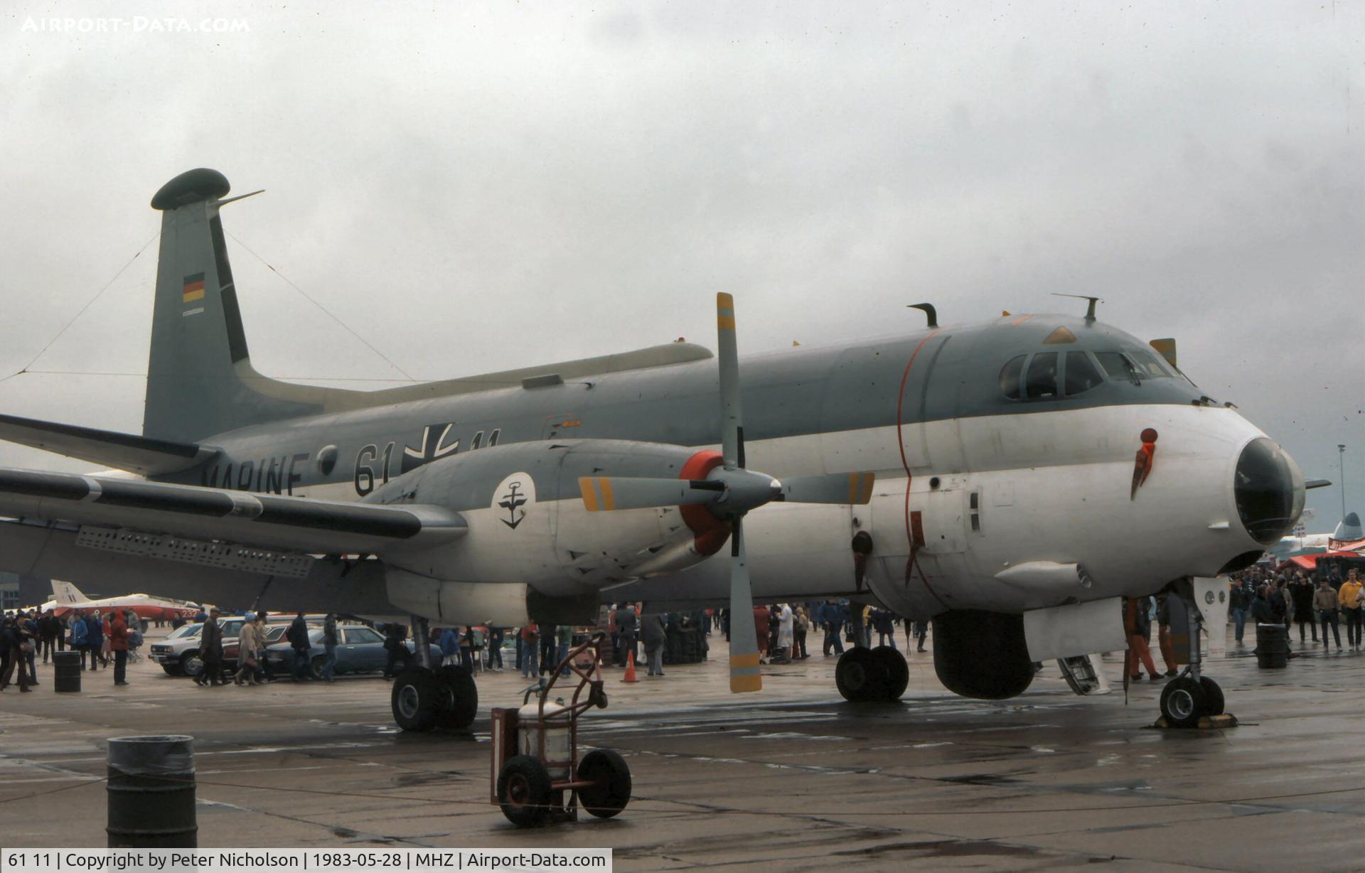 61 11, Breguet 1150 Atlantic C/N 22, Atlantic of MFG-3 at Nordholz on display at the 1983 Mildenhall Air Fete.