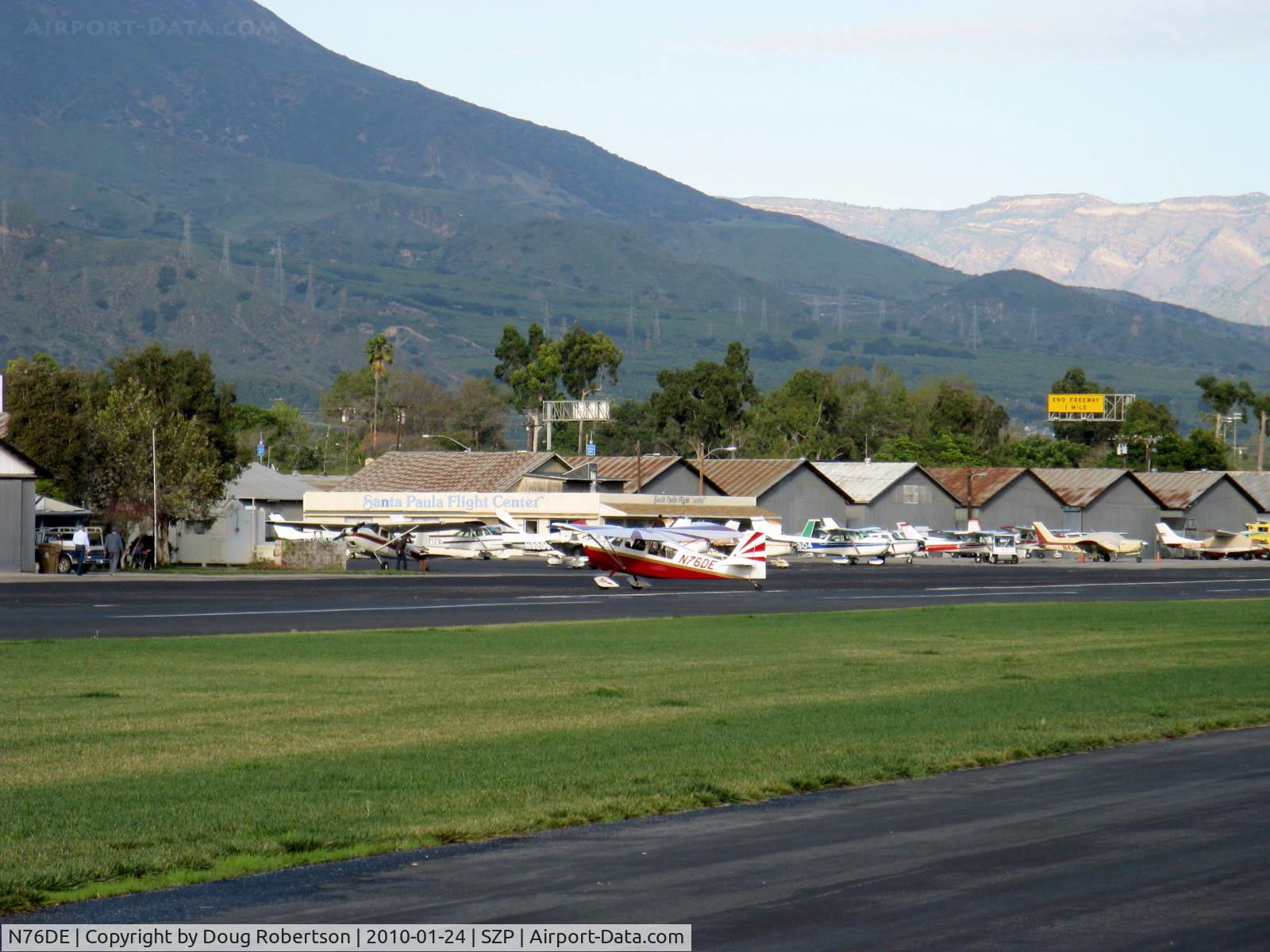 N76DE, 2007 American Champion 7GCAA Adventure Citabria C/N 513-2007, 2007 American Champion 7GCAA ADVENTURE, Lycoming O-360-B2B 160 Hp, taxi off Rwy 22 after landing