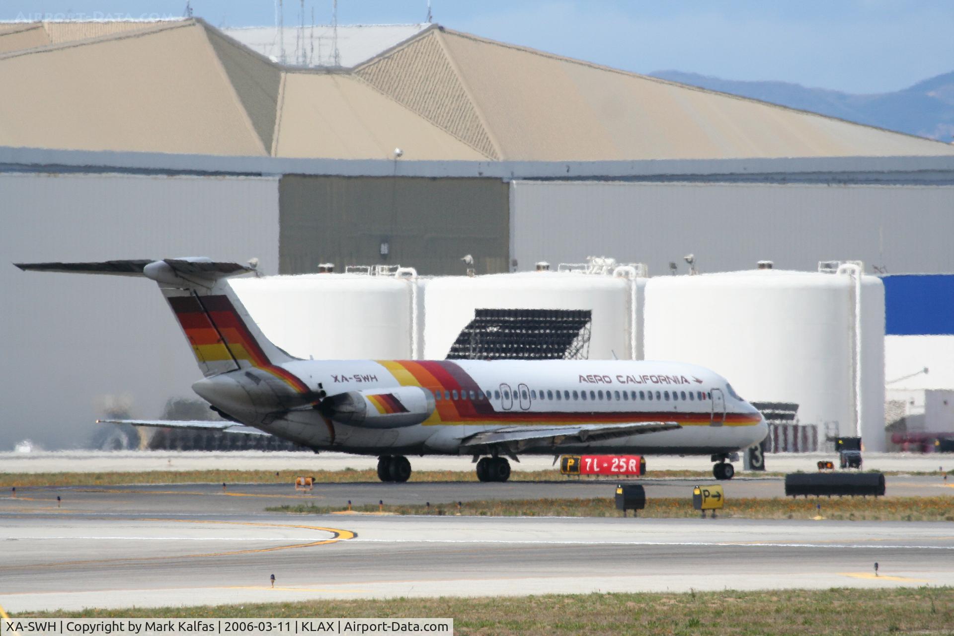 XA-SWH, 1969 Douglas DC-9-32 C/N 47236, Aero California McDonnell Douglas DC-9-32 (cn 47236/450), off of 25L at Papa KLAX.