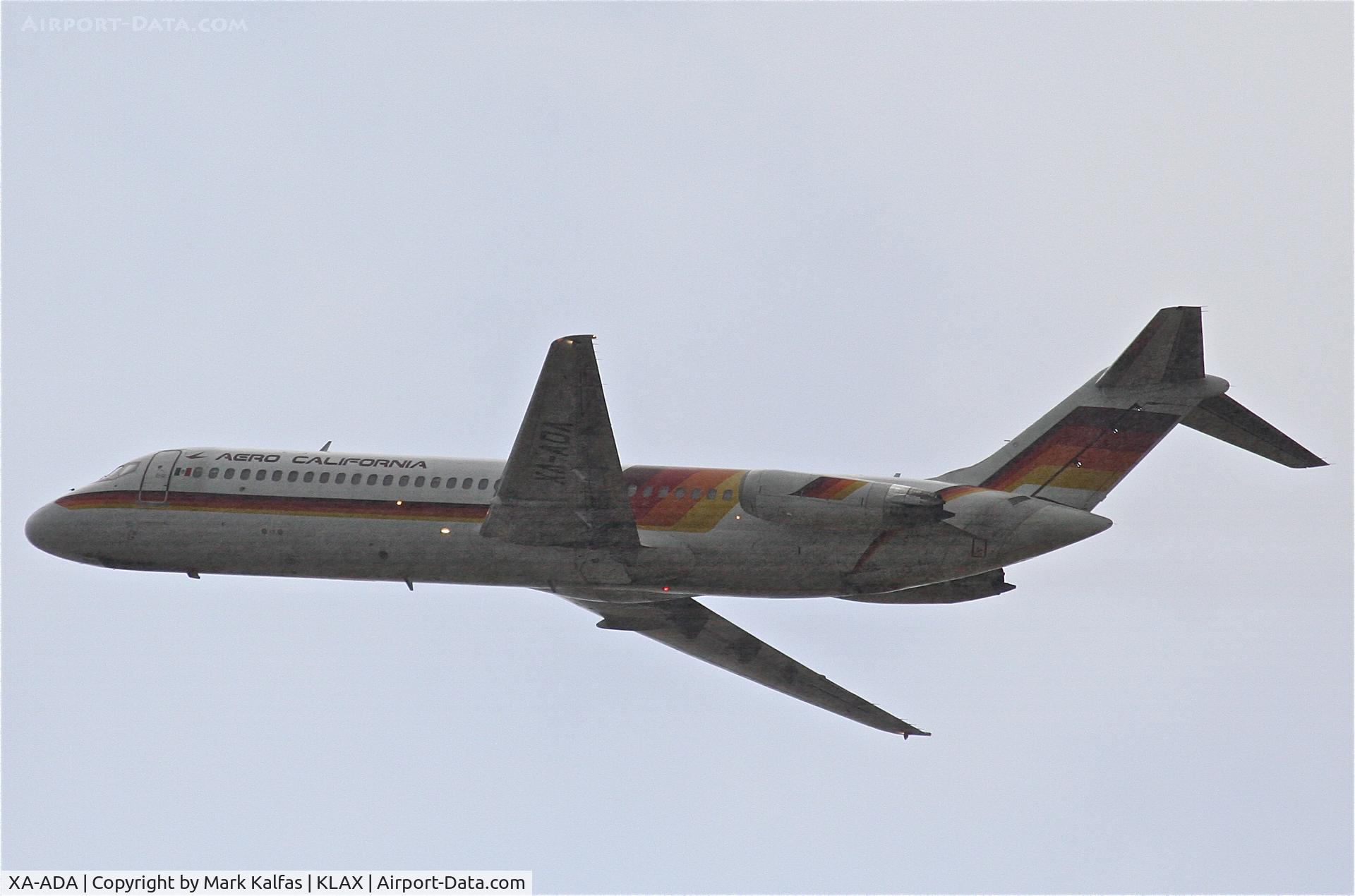 XA-ADA, 1979 McDonnell Douglas DC-9-32 C/N 48112, Aero California McDonnell Douglas DC-9-32 (cn 48112/926)25R KLAX.