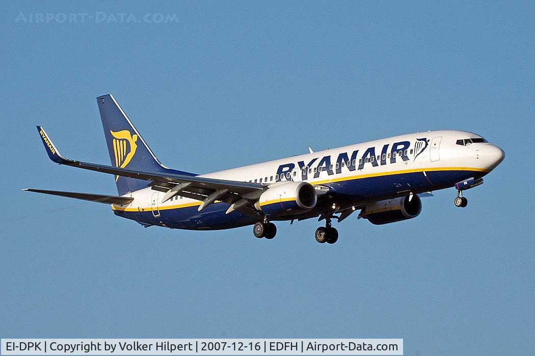EI-DPK, 2007 Boeing 737-8AS C/N 33610, Ryanair